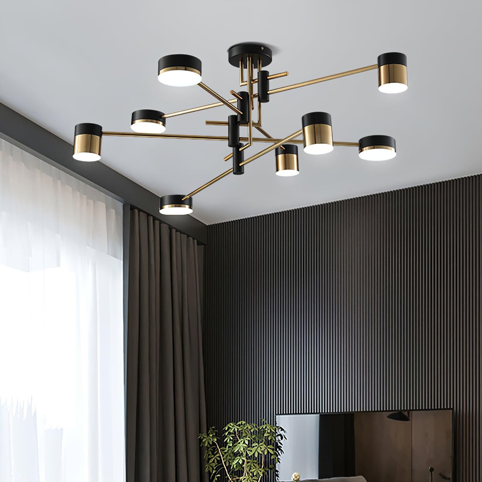 Luxe Spider Sputnik Design Metalen Schijf Plafondlamp HL1090