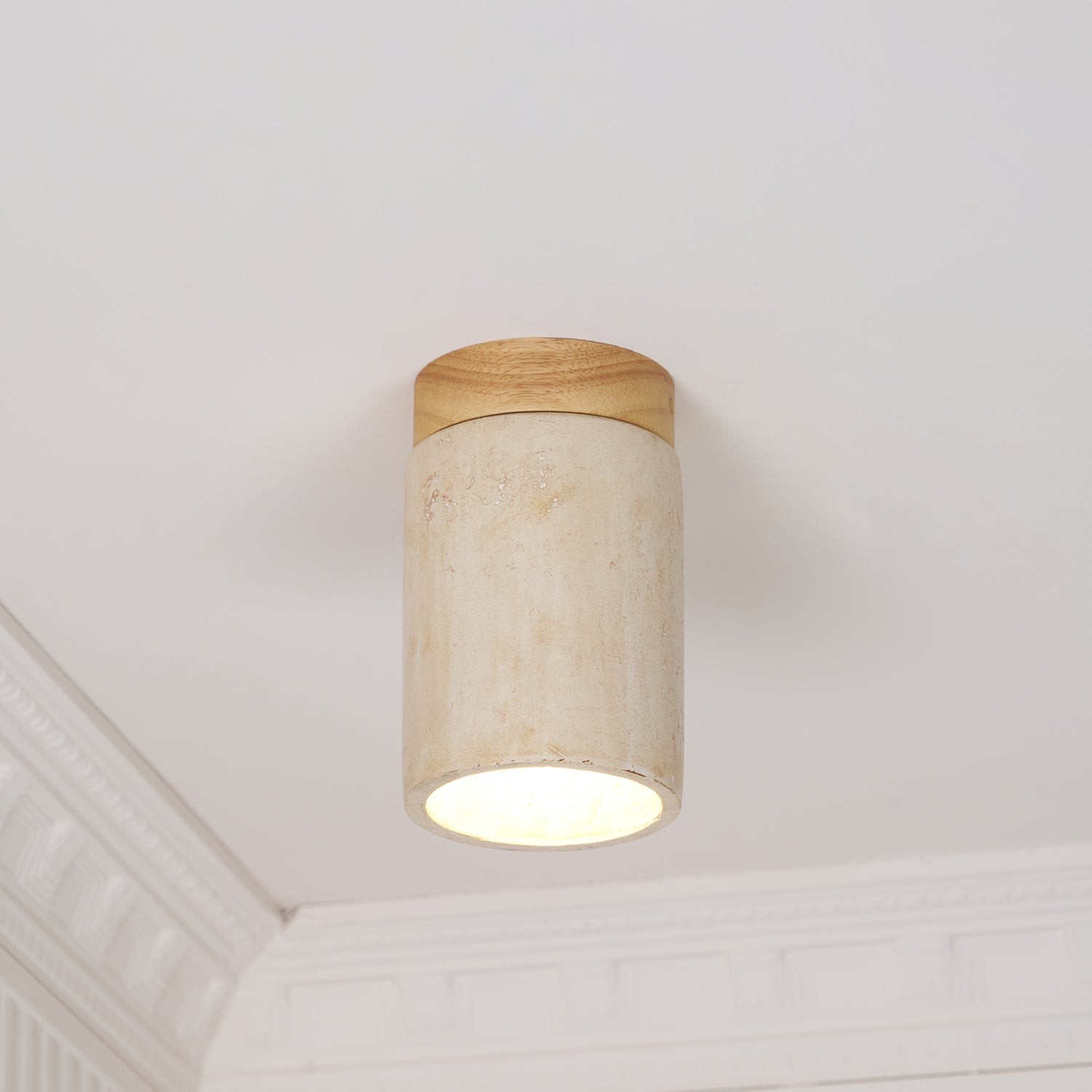 Marmeren Travertijn Kolom Plafondlamp HL901