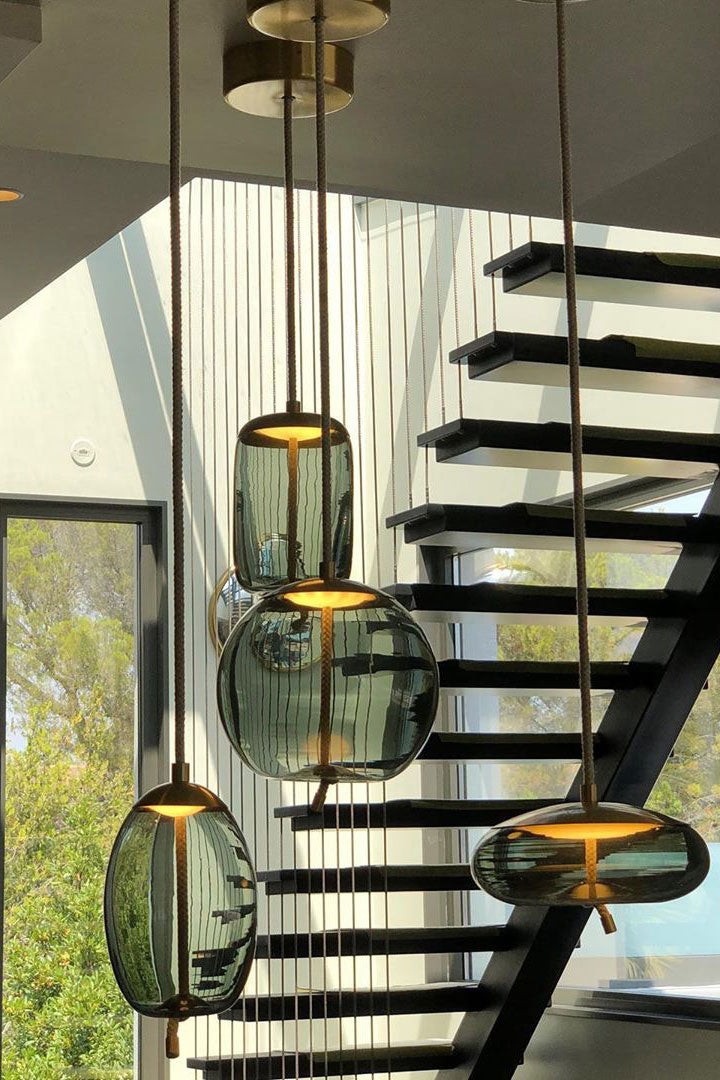 Moderne geblazen glazen hanglampen HL1198