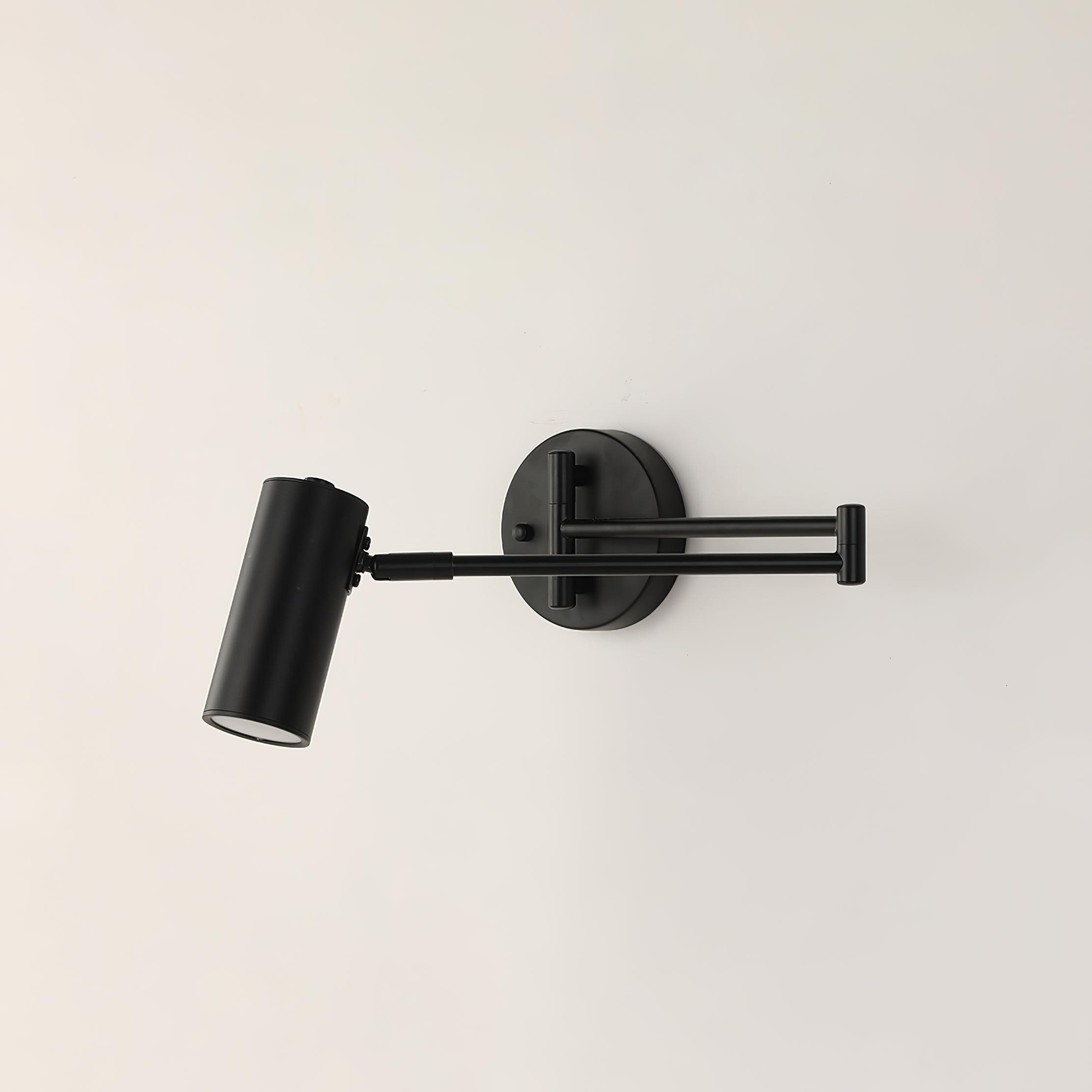 Moderne metalen cilindervormige wandlamp met zwenkarm HL1076