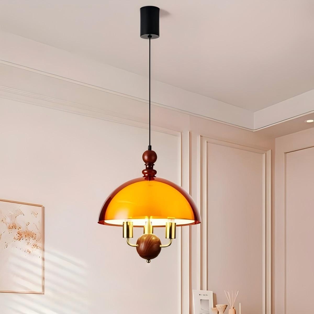 Middeleeuwse zonsondergang hanglamp - Acryl zwenkarmlamp HL1833