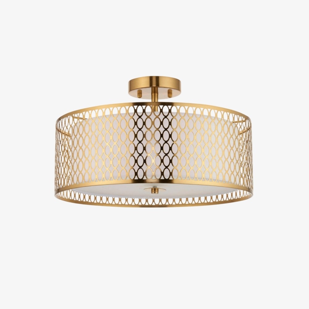 Liorin Moderne plafondlamp met 3 lichtpunten in mesh-design - dimbaar voor woonkamer HL1825