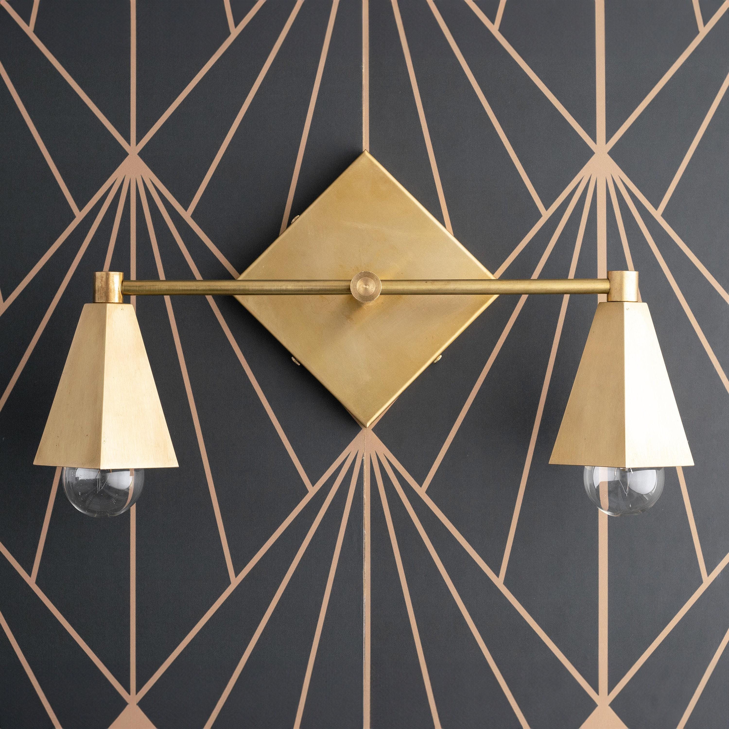 Ornato Luxe Geometrische Badkamerlamp - Massief Messing Art Deco Badkamerverlichting HL1710