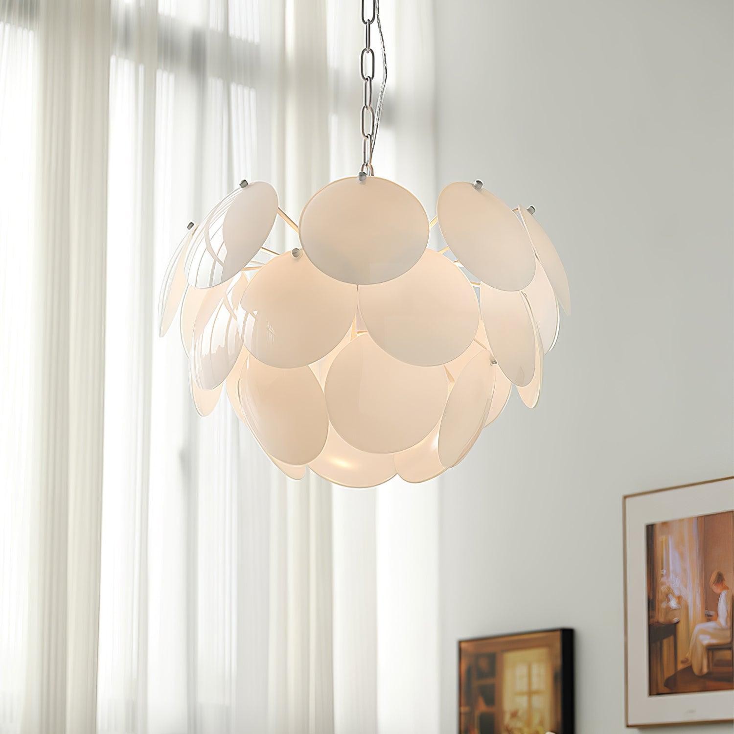 Luxe mode lichtgevende bloemblaadjes glazen kroonluchter HL581