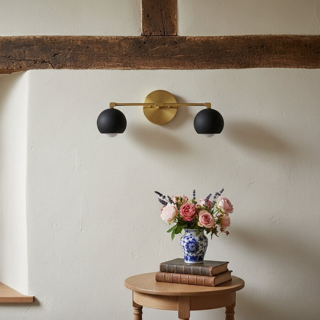 Metio Dome Decoratieve Badkamerlamp - Klassieke Bolvormige Badkamerwandlamp HL1686