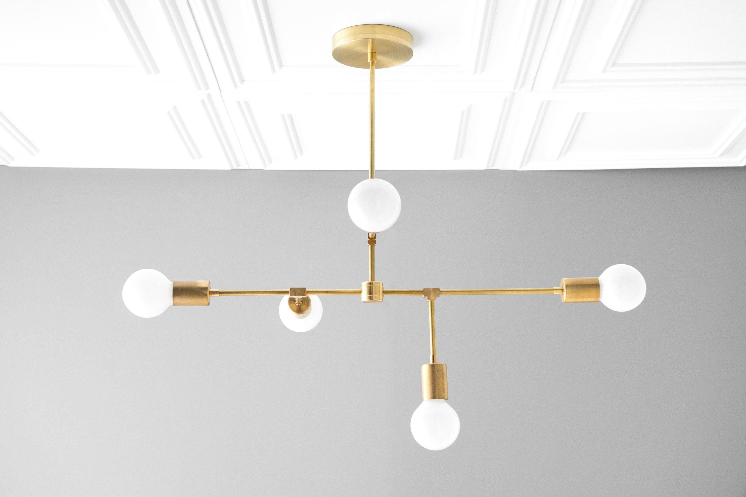 Mobilux Line 5-lichts kroonluchter - moderne plafondlamp voor eetkamer HL1717