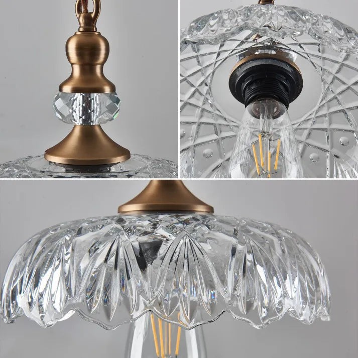 Mid-Century Mini Keukeneiland Glazen Hanglamp HL965