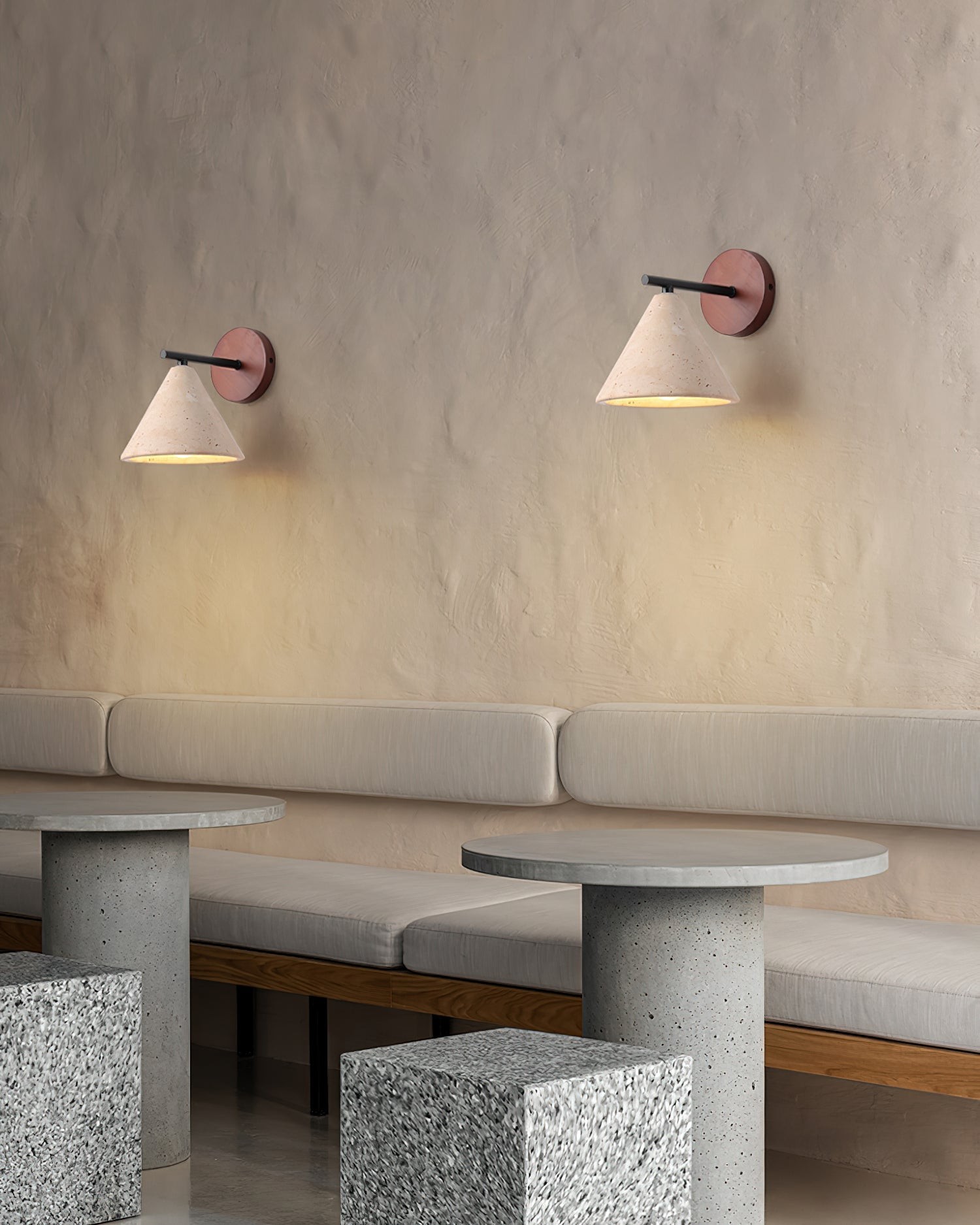 Vintage crèmekleurige wandlamp HL439