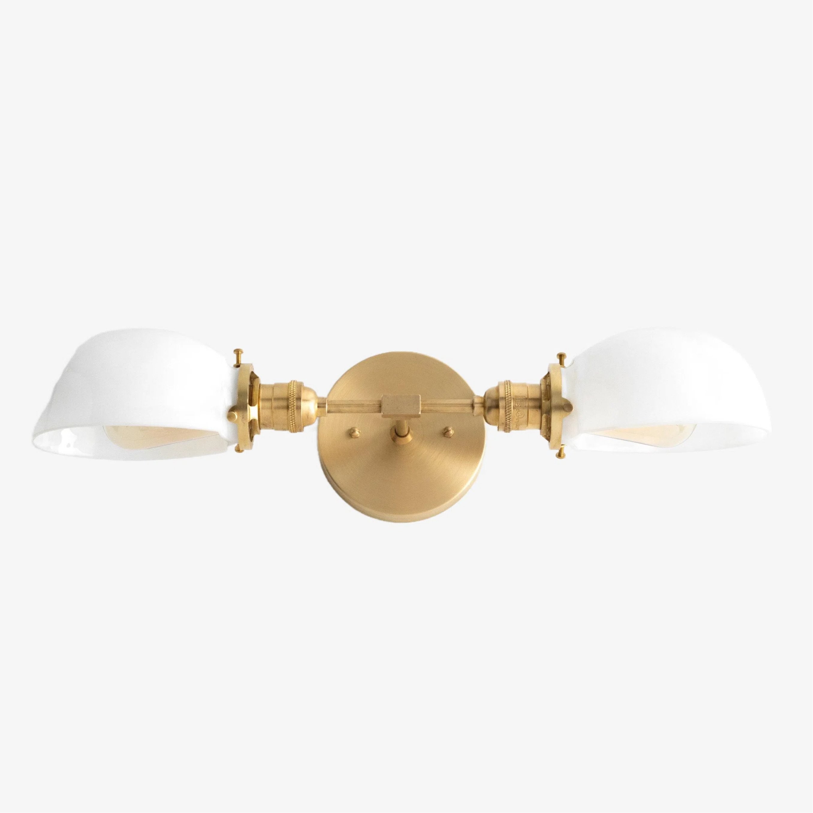 Ornato Luxe Mid-Century Vanity Light - Badkamerarmatuur van messing met opaalglas HL1688