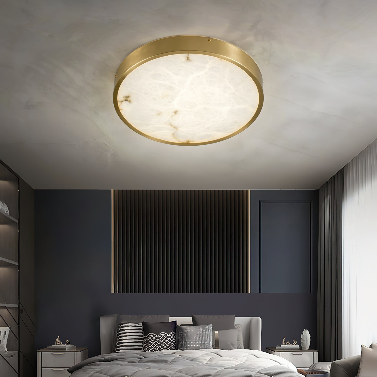 Geometrische albasten inbouwplafondlamp HL2984