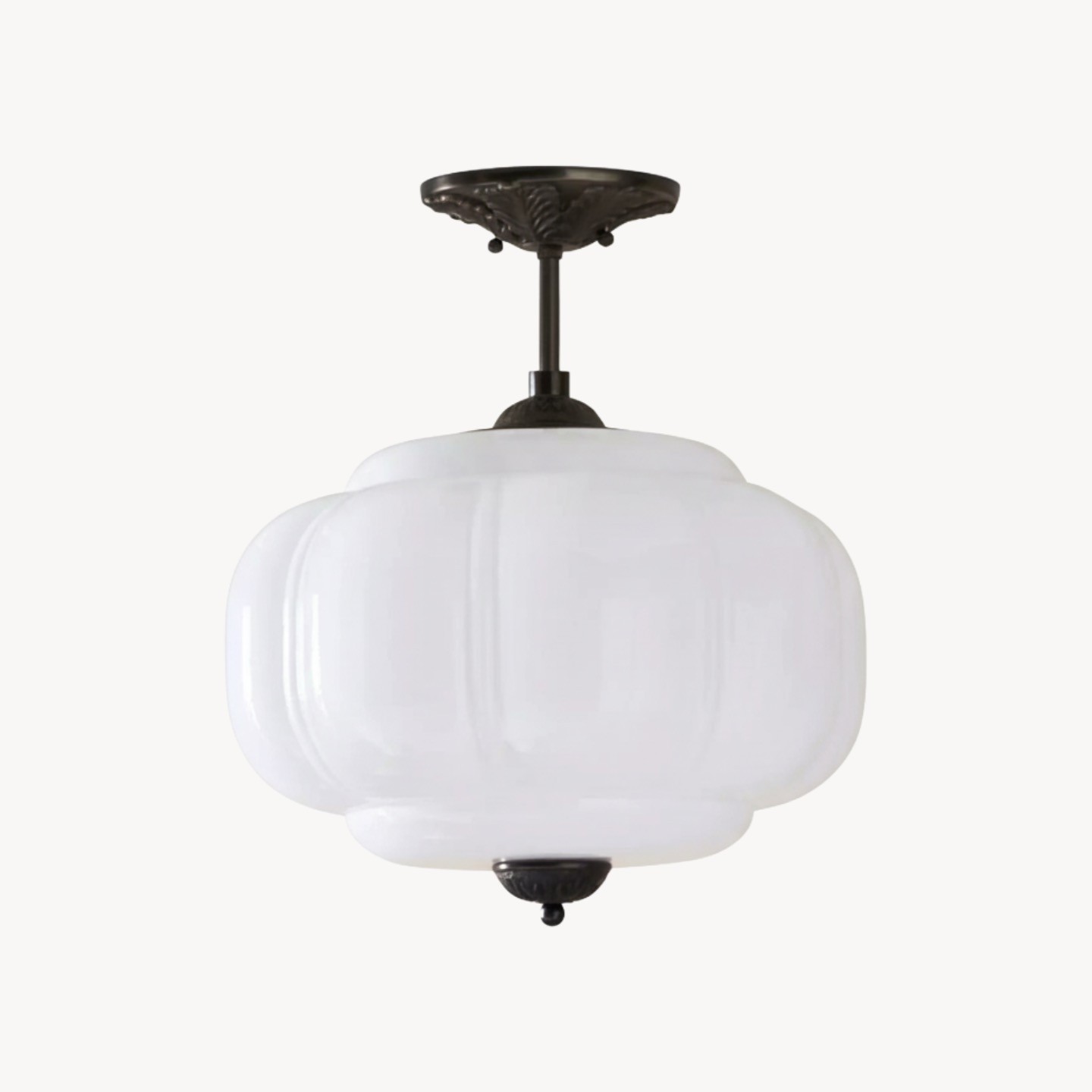 Eloise Vintage Pumpkin Glass Semi-Flush Mount Hanglamp HL950
