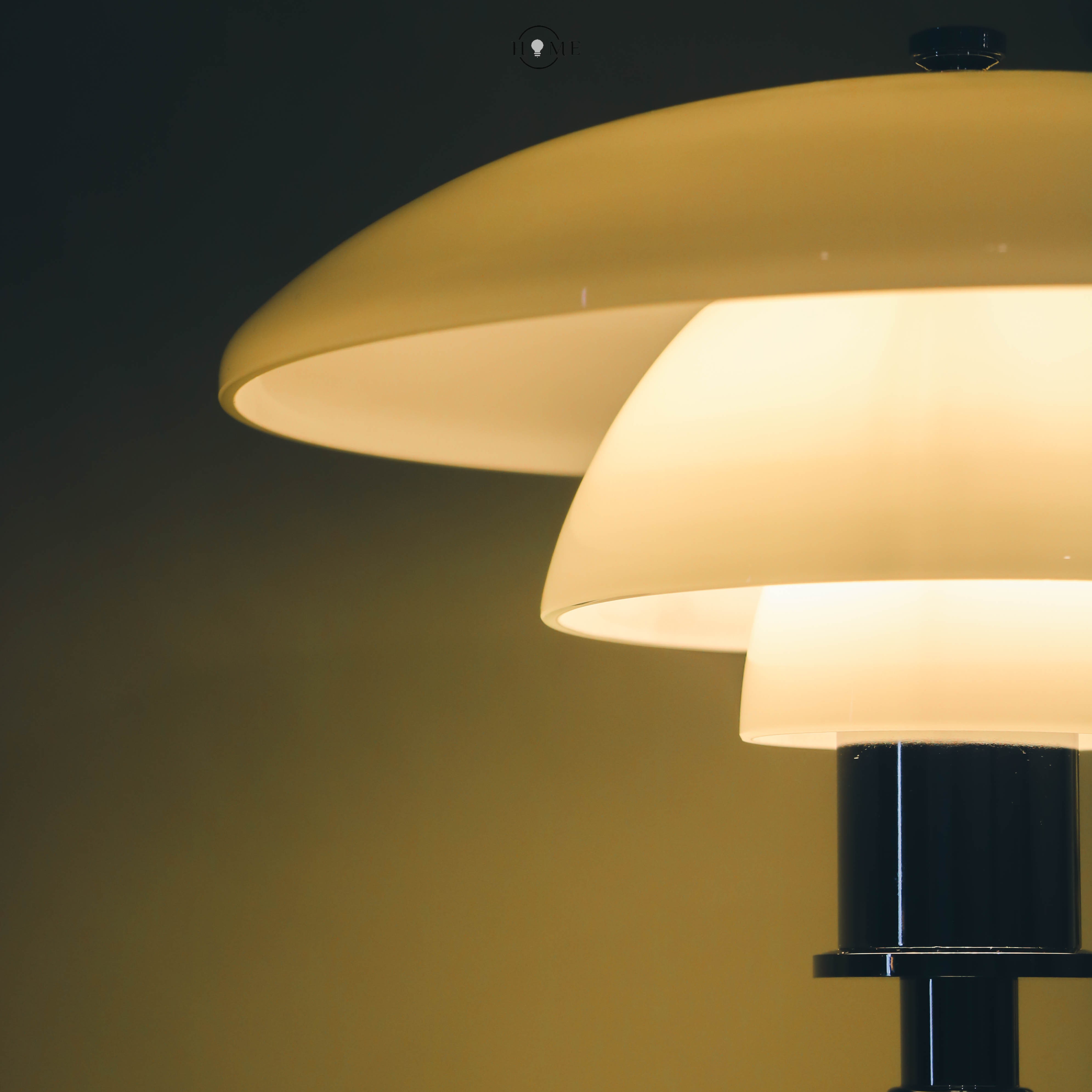 Glazen tafellamp met Multilayer roestvrij staal