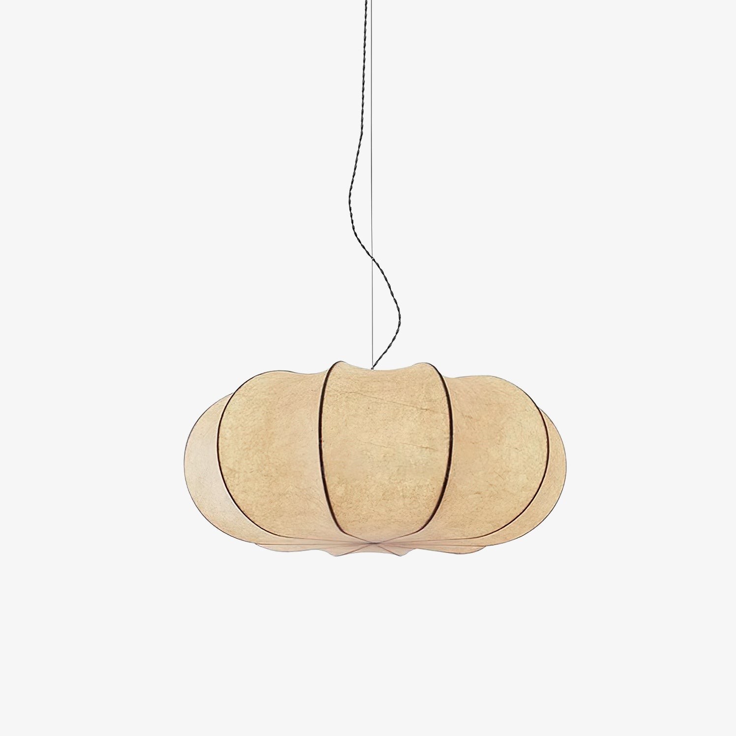 Moderne creatieve platte ronde zijden hanglamp HL660