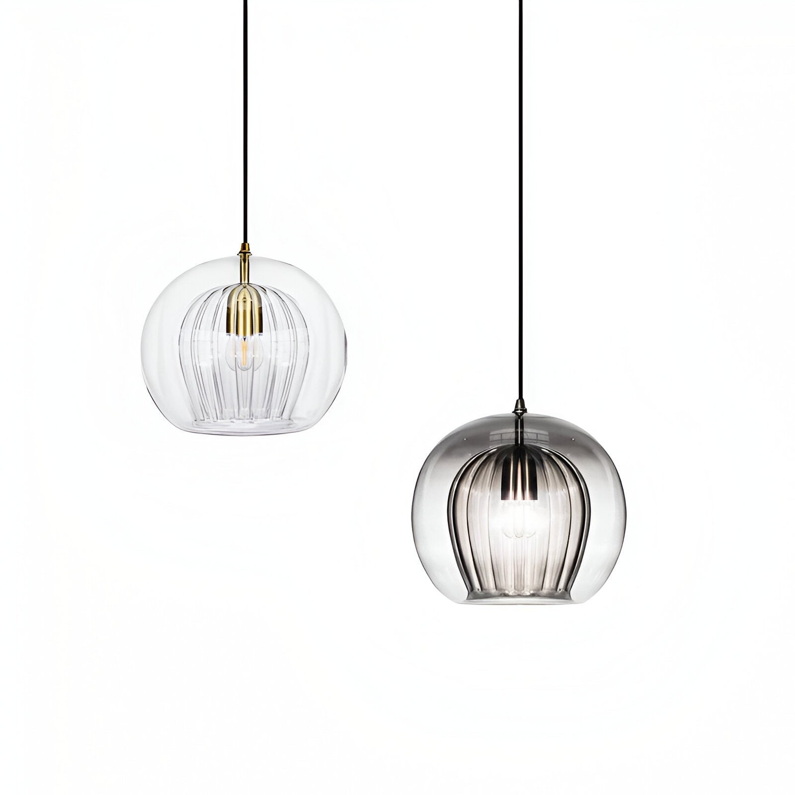 Retro glazen bolvormige hanglamp HL1290