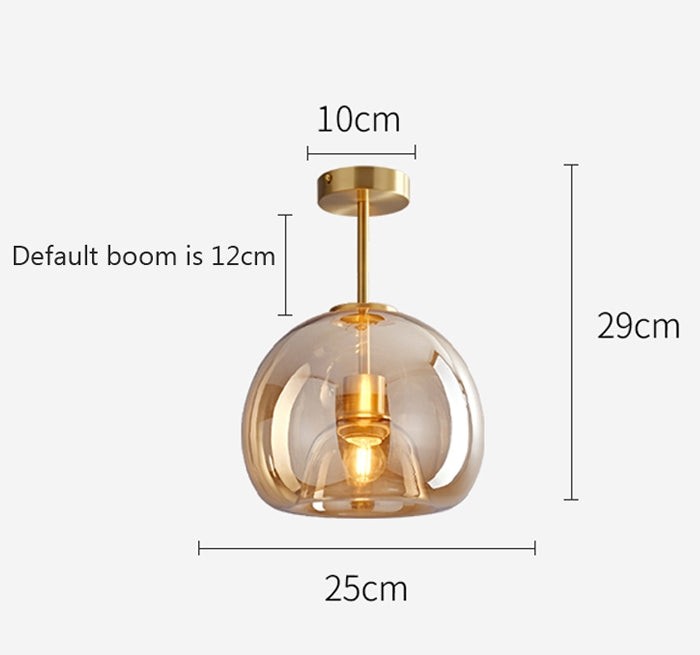 Retro Bubble Concave Glazen Plafondlamp HL847