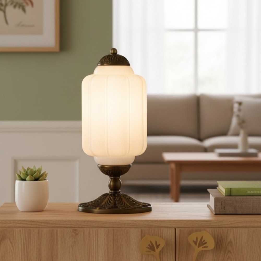 Eloise Vintage Glazen Pompoen Tafellamp HL931