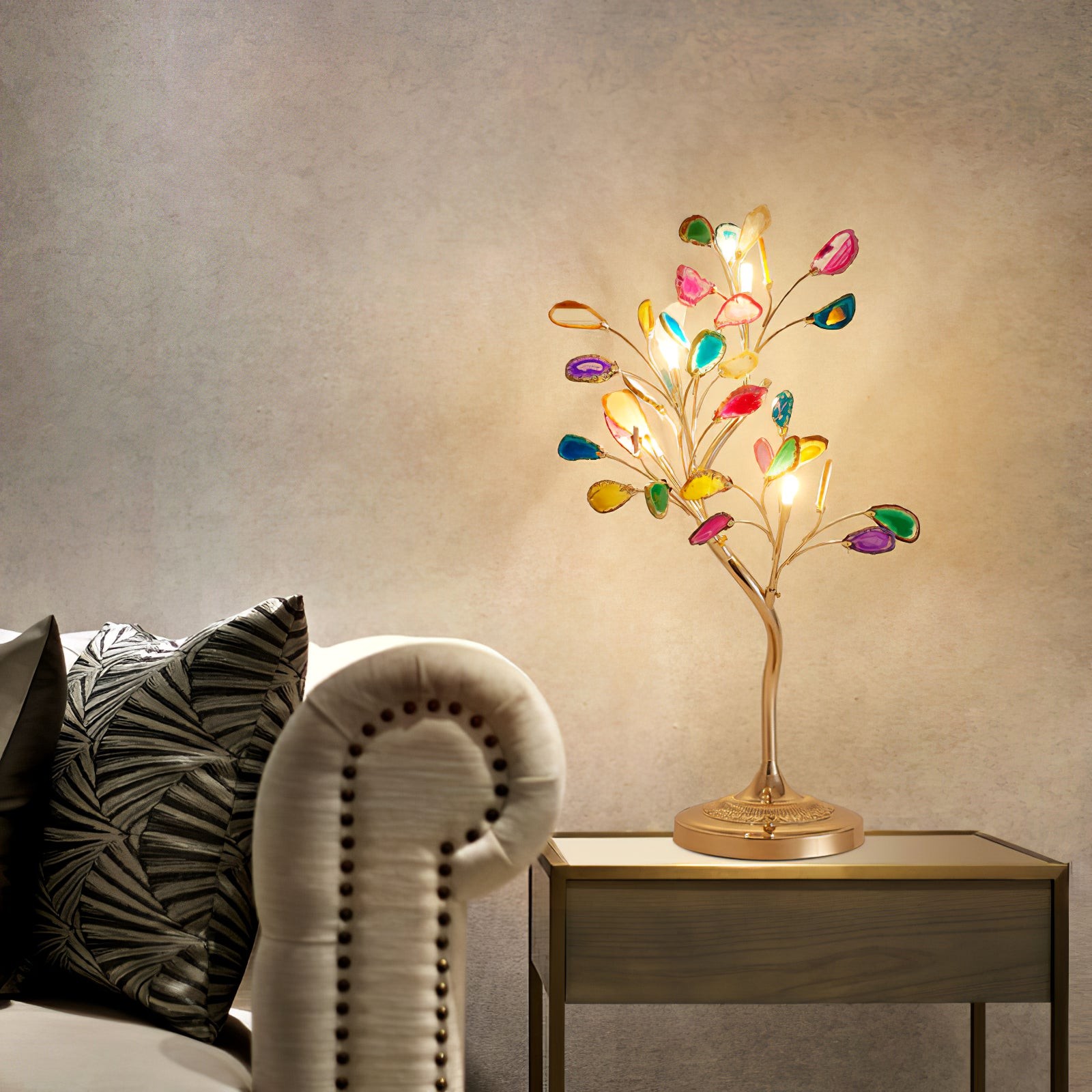 Agaat tafellamp HL1193