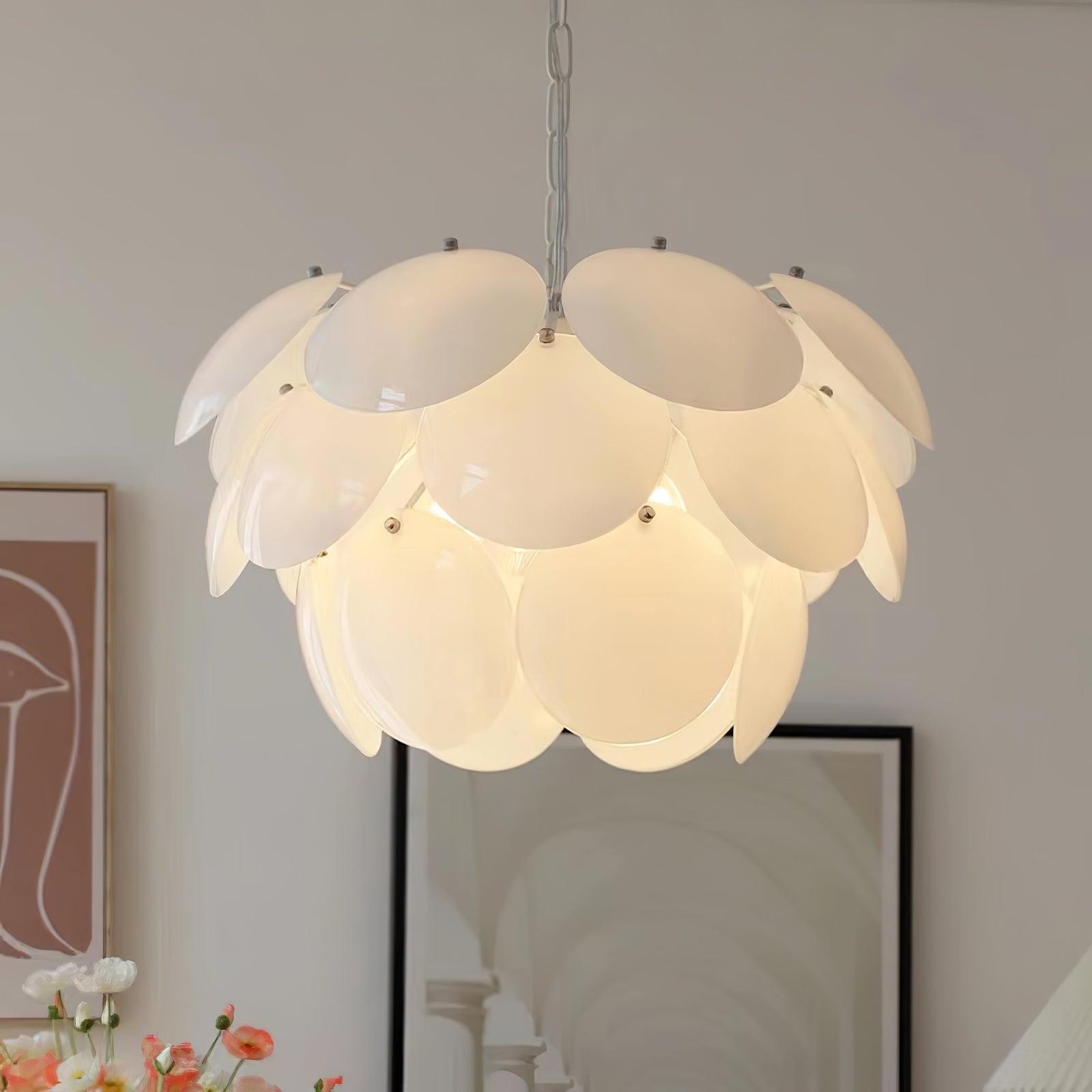 Luxe mode lichtgevende bloemblaadjes glazen kroonluchter HL581