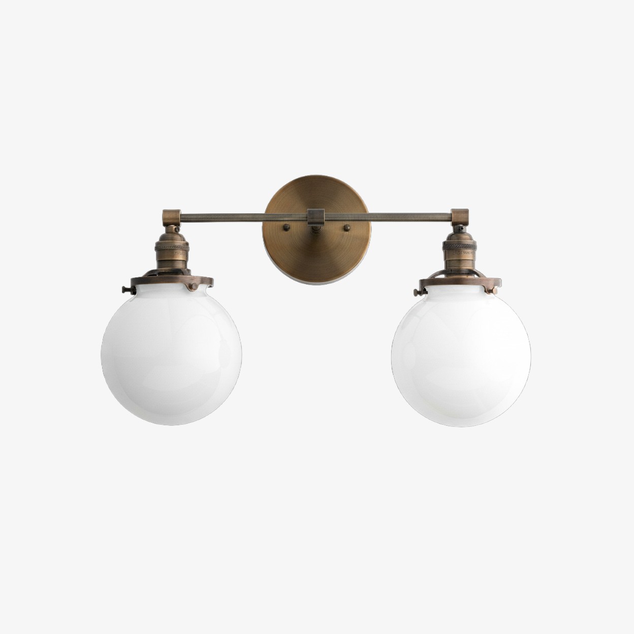 Lumio Globe glazen bol wastafellamp - moderne badkamerlamp met twee lampen HL1671