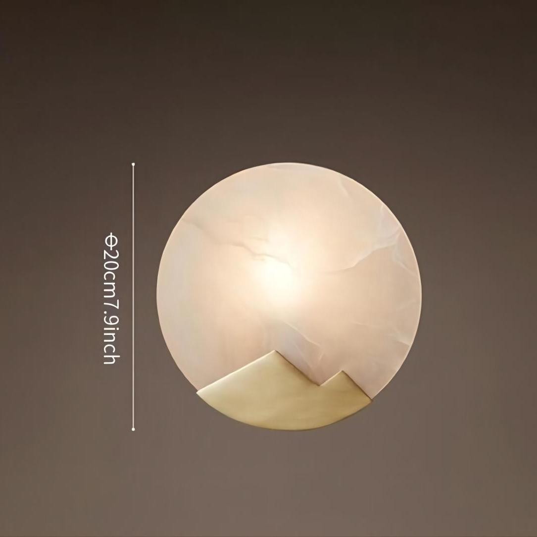 Zuiver Koper Marmeren Maan Wandlamp HL57