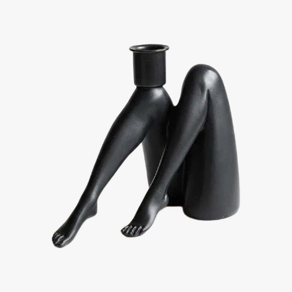 Kickra Kaarsenhouder Met Pootgeïnspireerde Basis - Artistieke Hars Houder Voor Eettafels HL2416