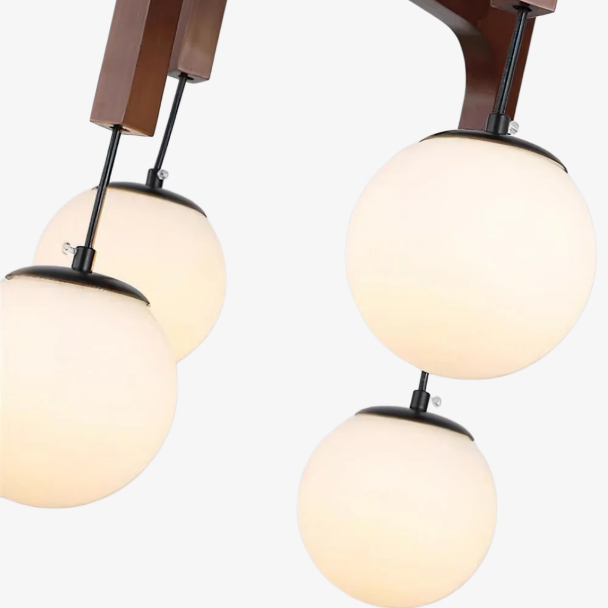 Auralith houten kroonluchter met meerdere armen - moderne, natuurlijke verlichting voor woon- en eetkamer HL2494