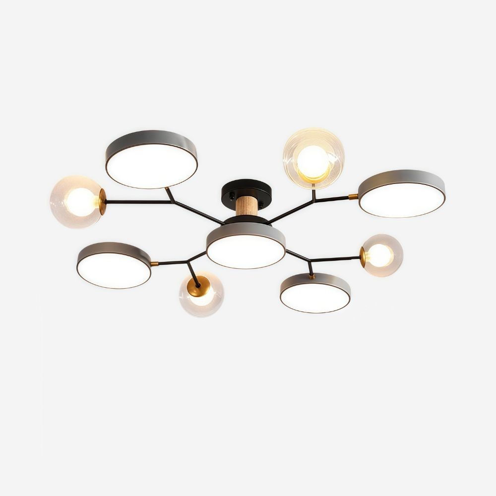 Nordic Branch LED Plafondlamp - Ronde Houten Lamp voor Slaapkamer HL1349