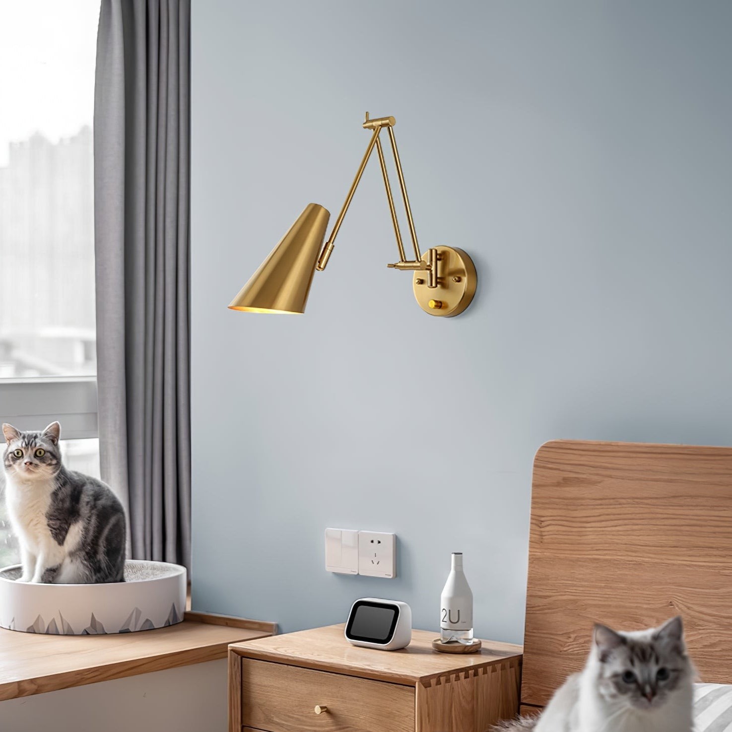 Wandlamp met zwenkarm HL1202