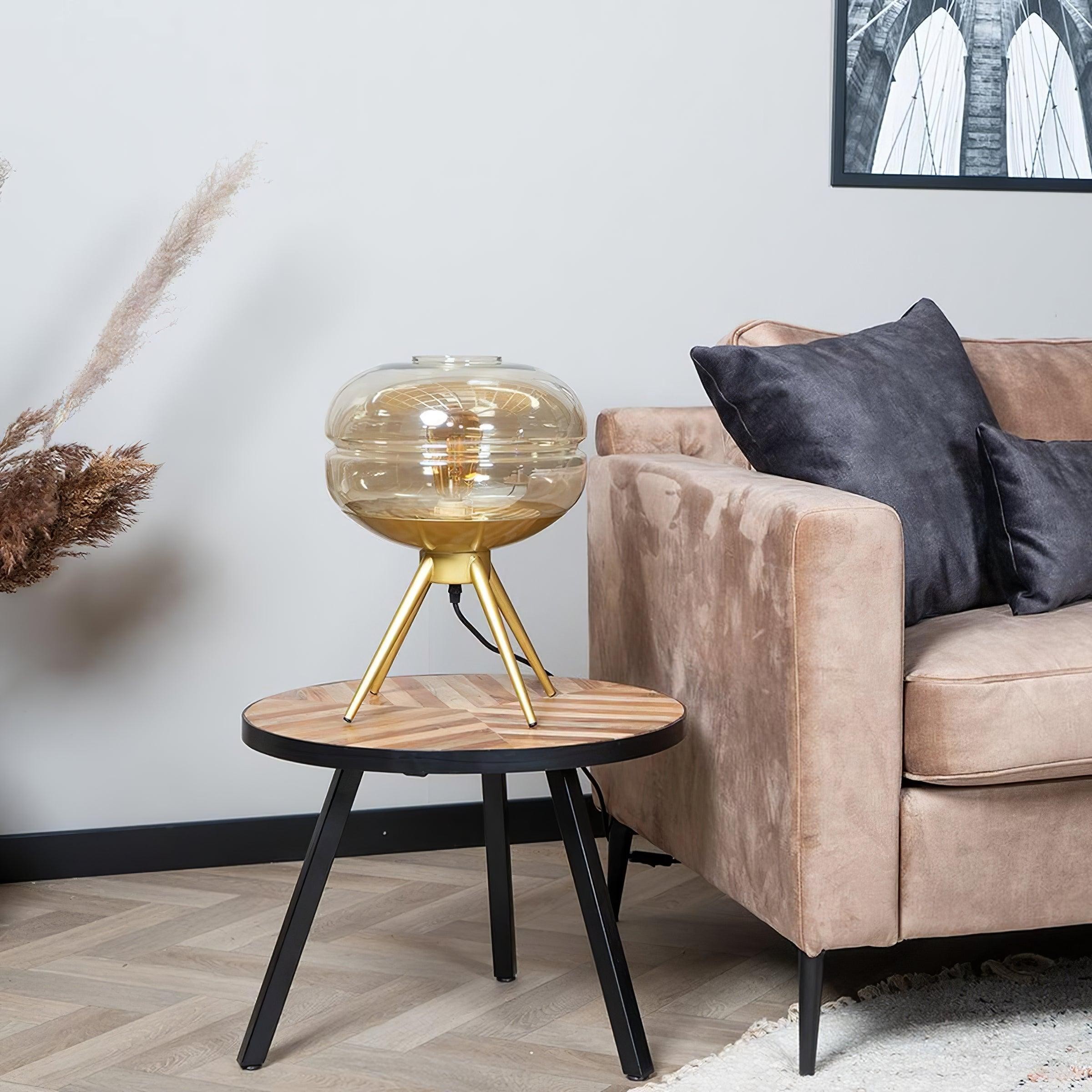 Luxe persoonlijkheid gekleurde glazen afdekking hoge tafellamp HL700