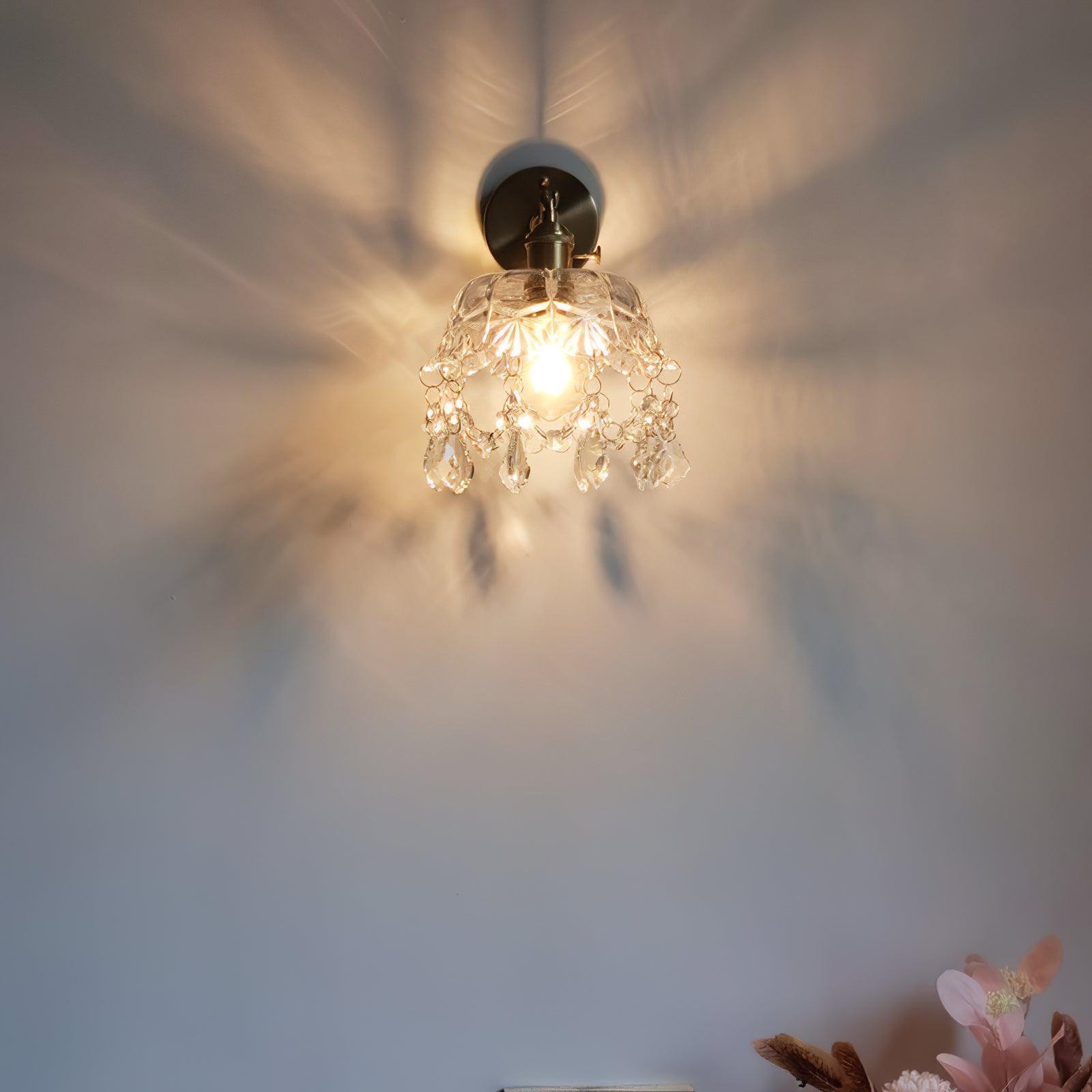 Franse Kristallen Kwast Wandlamp HL422