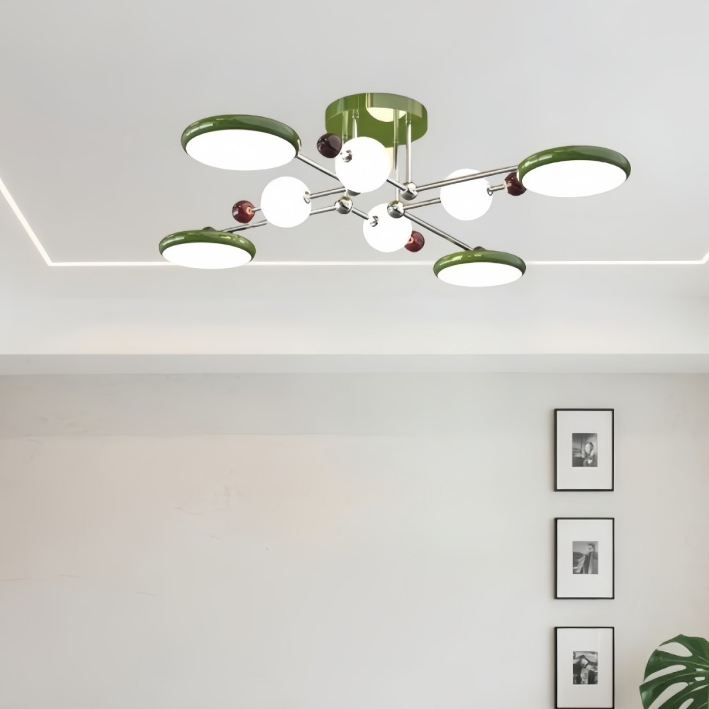 Nordic Sputnik Plafondlamp - Bauhaus Vertakte LED Schijflamp HL1326