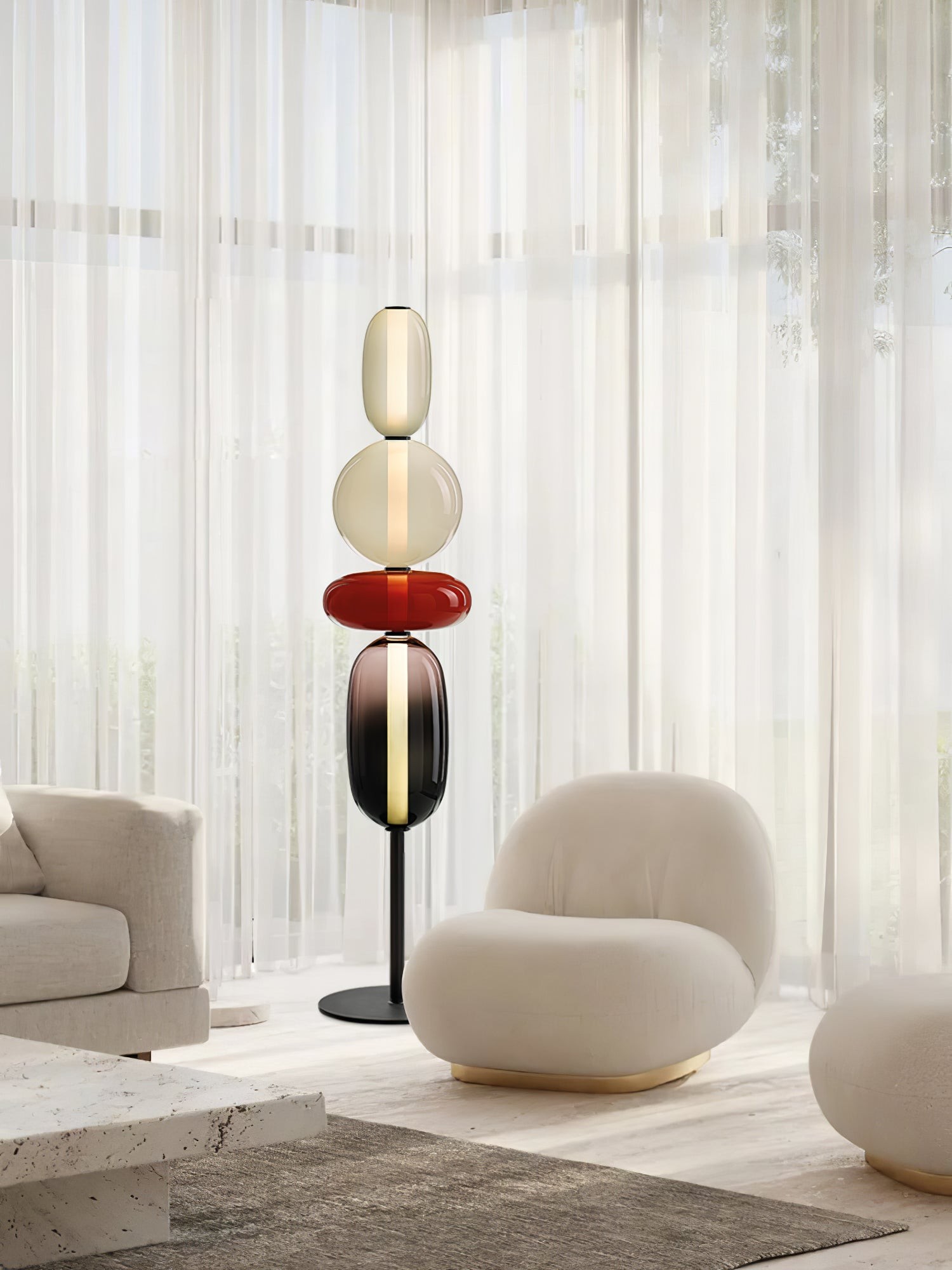 Nordic creatieve minimalistische luxe glazen vloerlamp voor woonkamer HL407