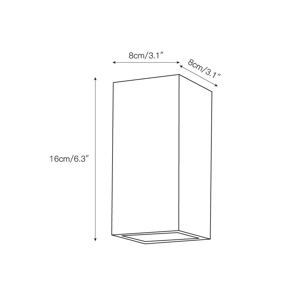Vierkante marmeren wandlamp HL3178