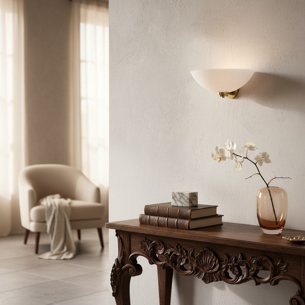 Lunetal Uplighter Retro Art Deco Profiel Wandlamp - Decoratieve Wandlamp voor Hal of Studiekamer HL2036