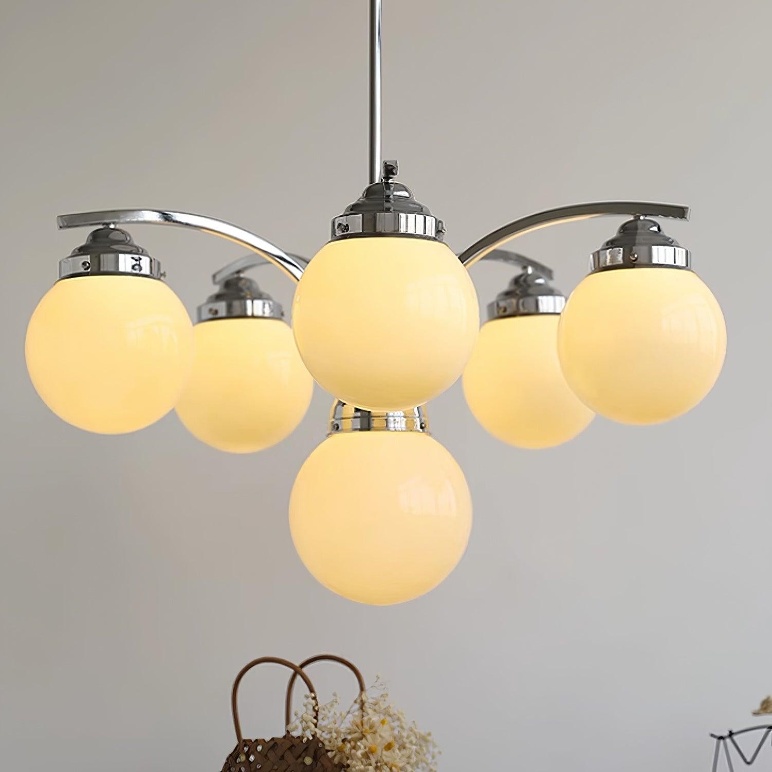 Franse elegante glazen bolvormige kroonluchter HL813