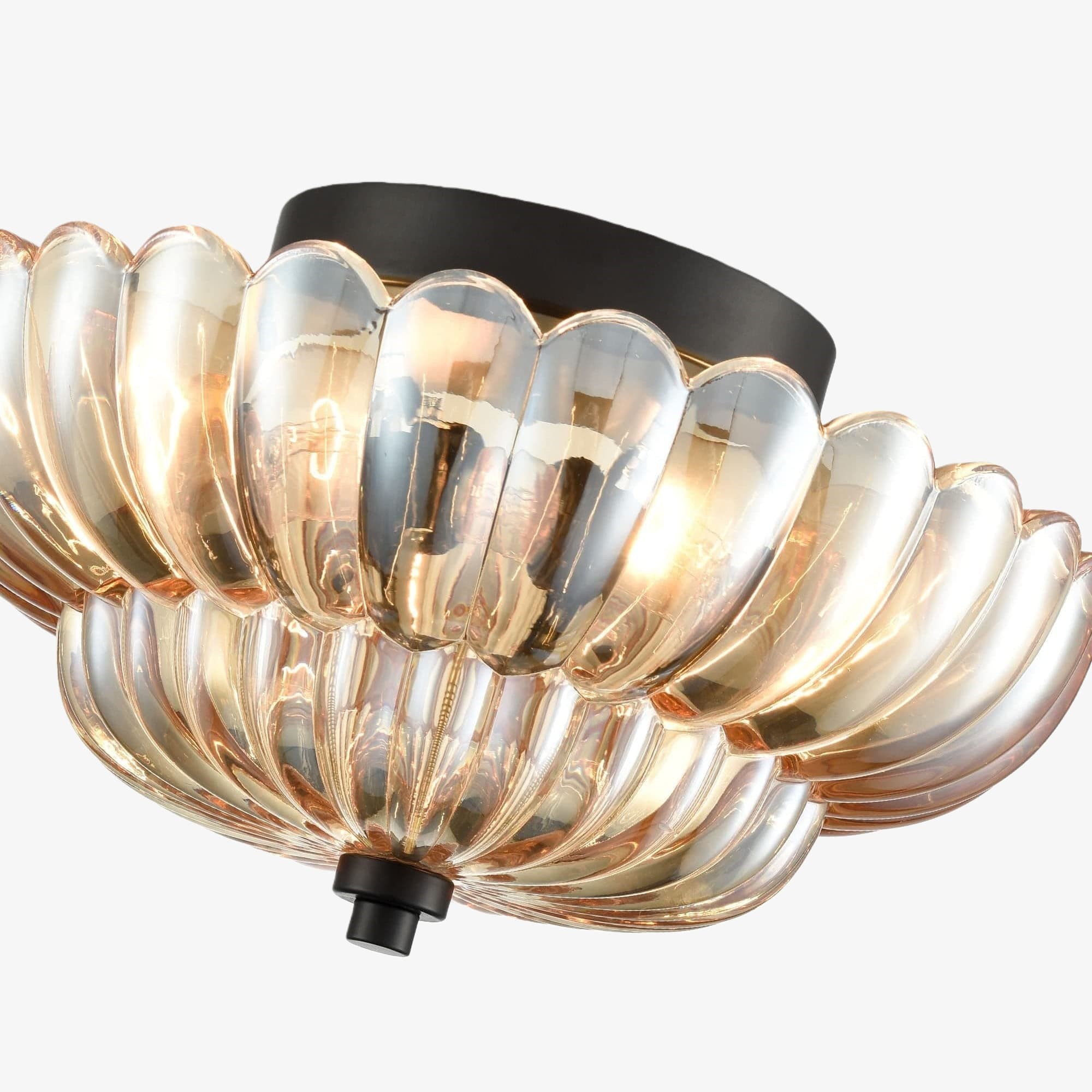 Orilanavo Glazen Plafondlamp met Halfverzonken Montage - Stijlvol Paraplu-ontwerp voor Slaapkamer en Woonkamer HL2421