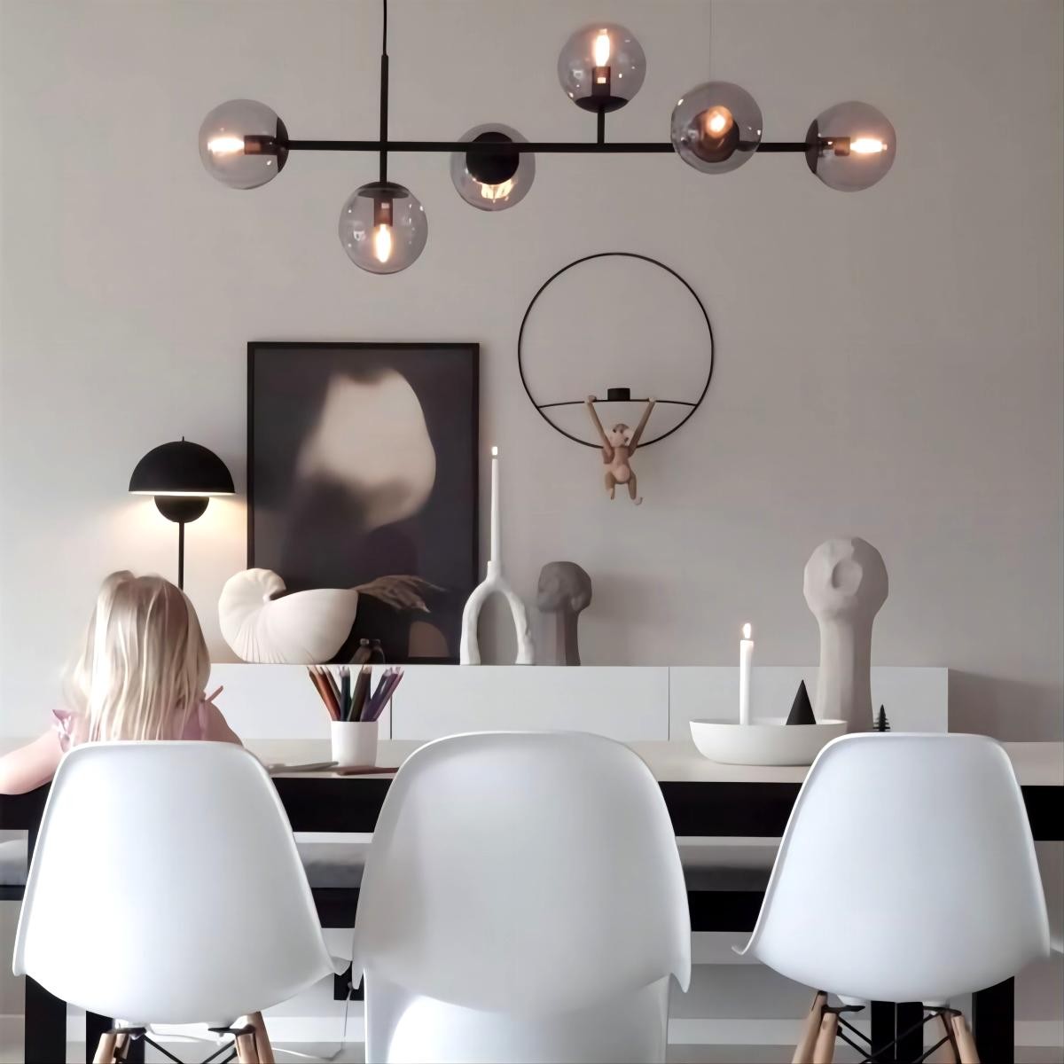Orb moderne glazen bol hanglamp voor woonkamer