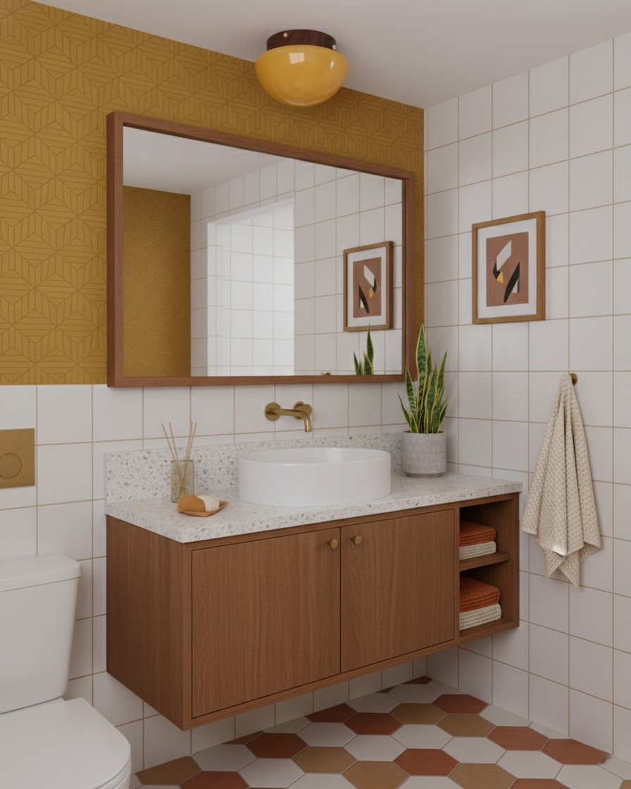 Honingkleurige koepelvormige plafondlamp HL2870