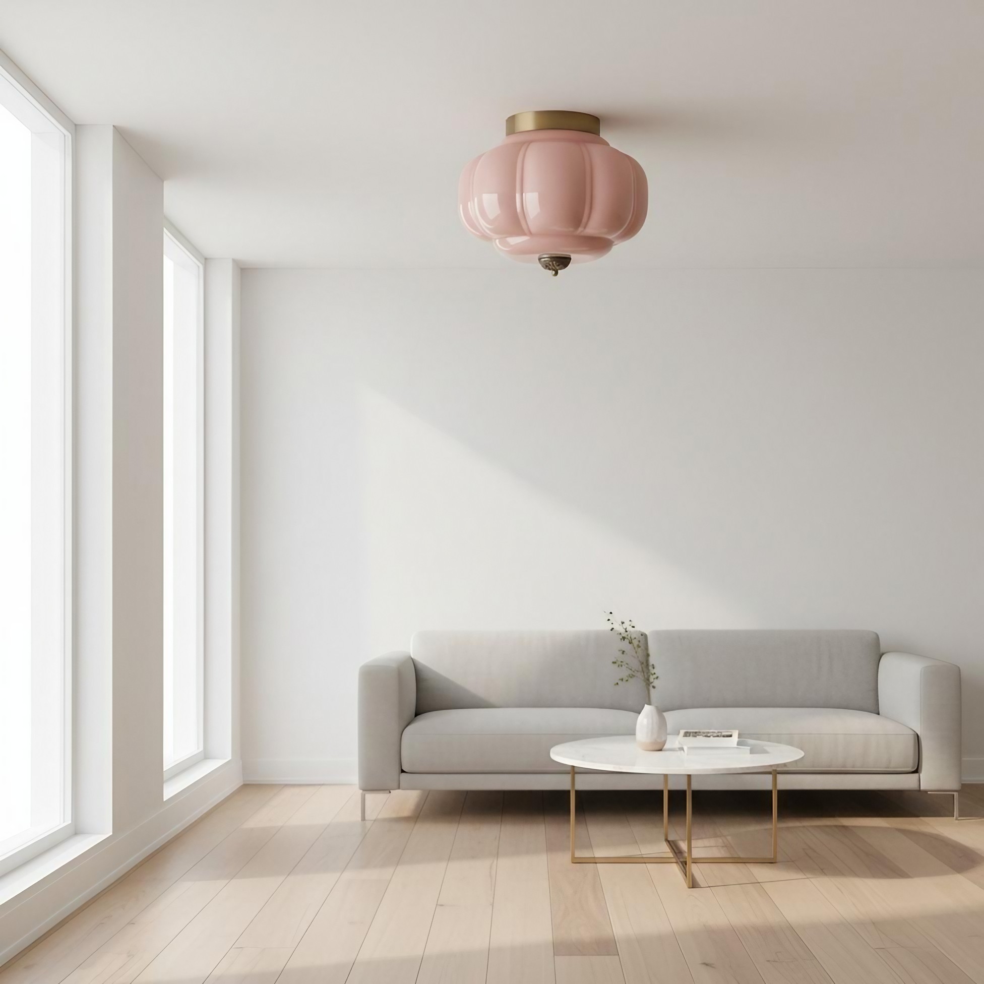 Eloise Retro Melkglas Semi-inbouw Plafondlamp HL948