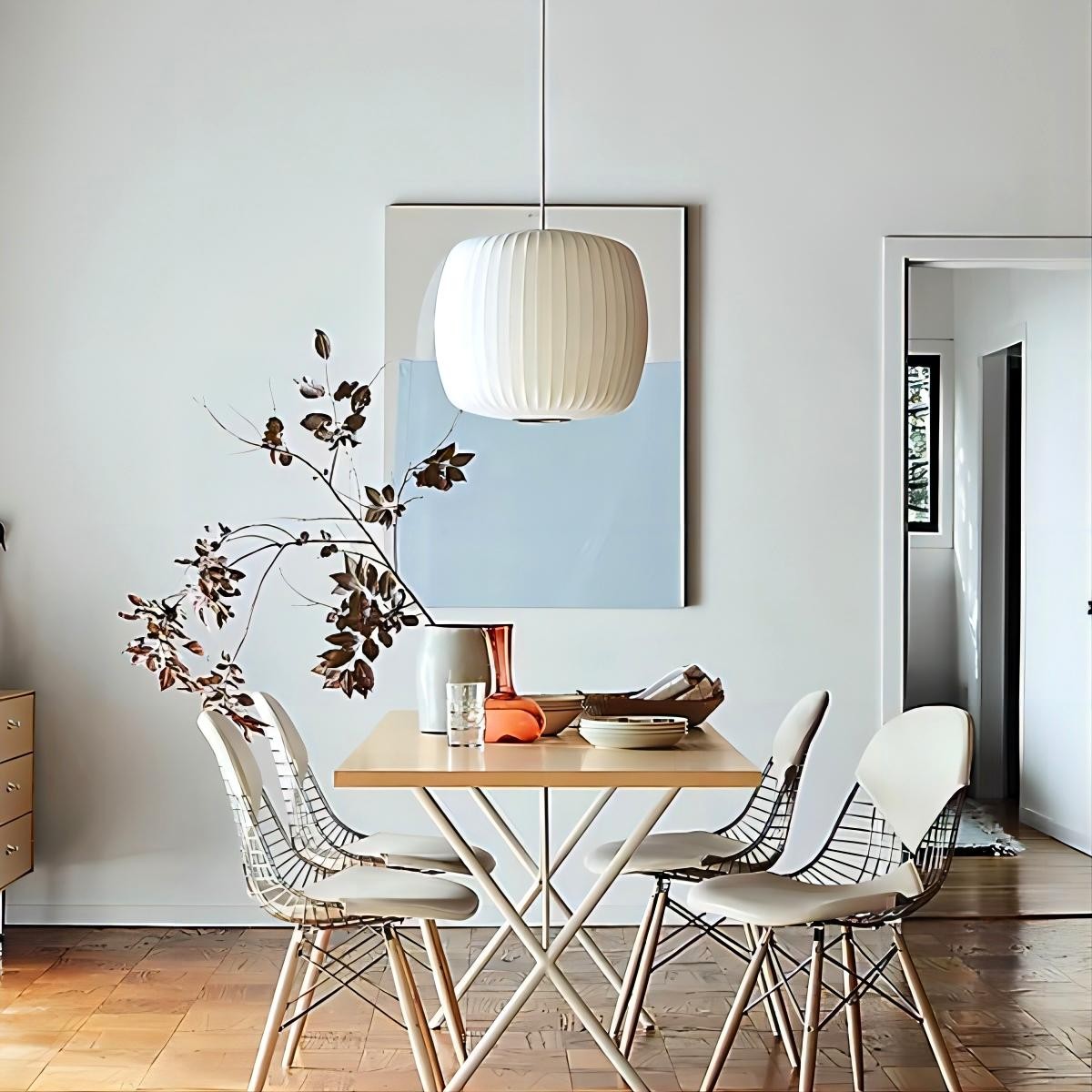Saucer Zijde Bubble Hanglamp Woonkamer