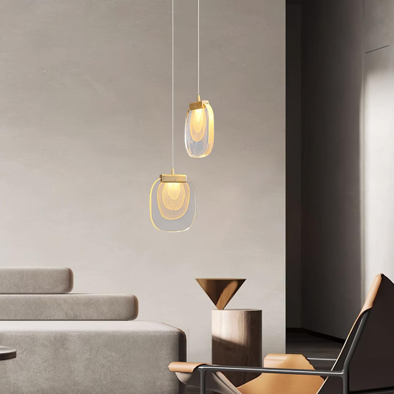 Glazen rimpel hanglamp HL532