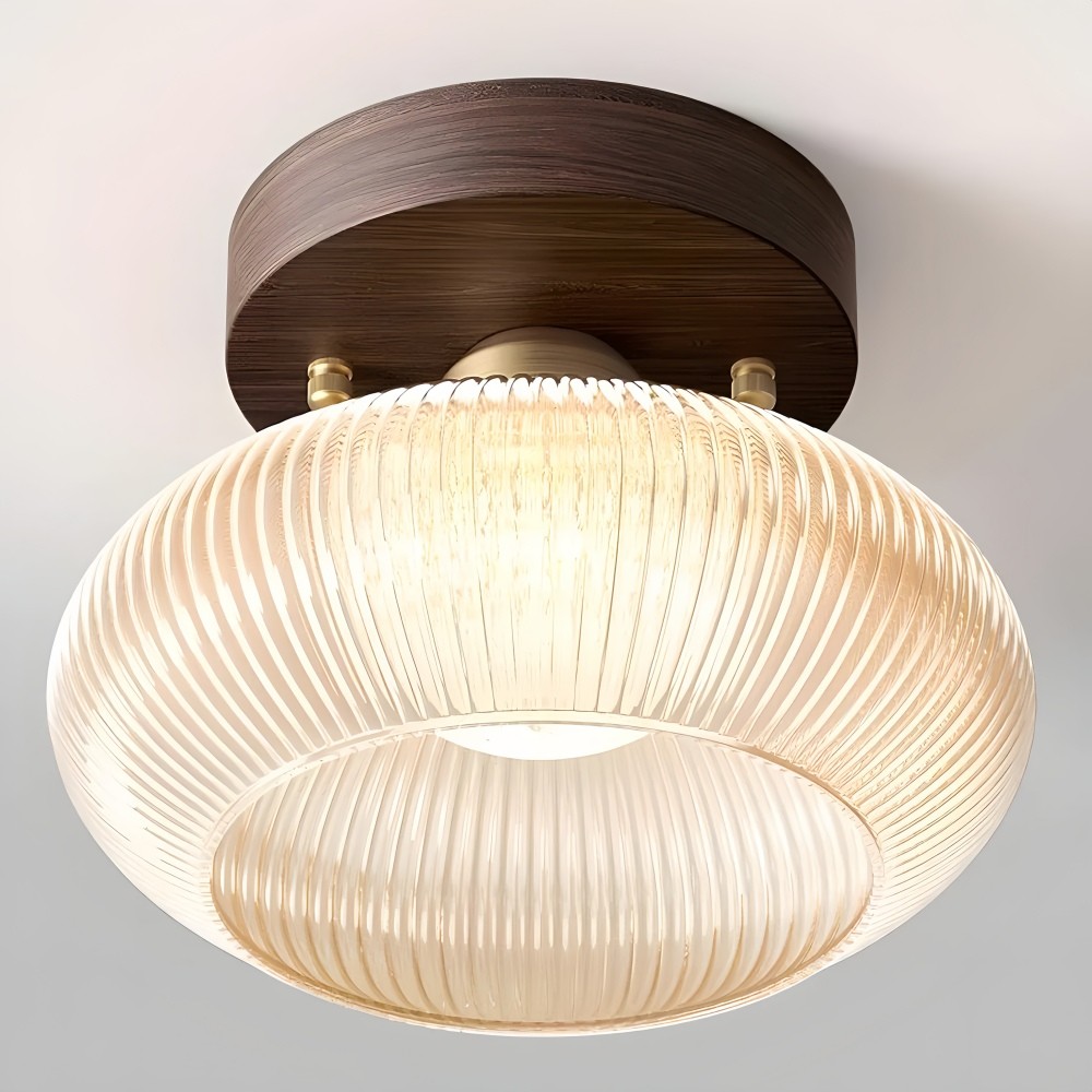Soliro moderne glazen koepelplafondlamp met strakke, minimalistische vorm voor keukens en woonkamers HL2428