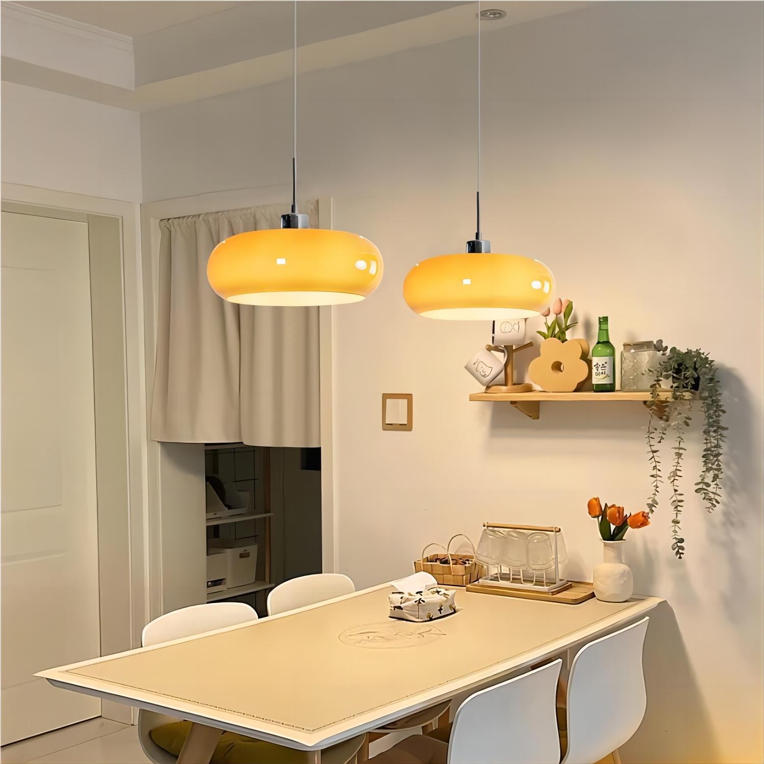 Nordic Retro Bauhaus Glazen Pot Hanglamp HL116