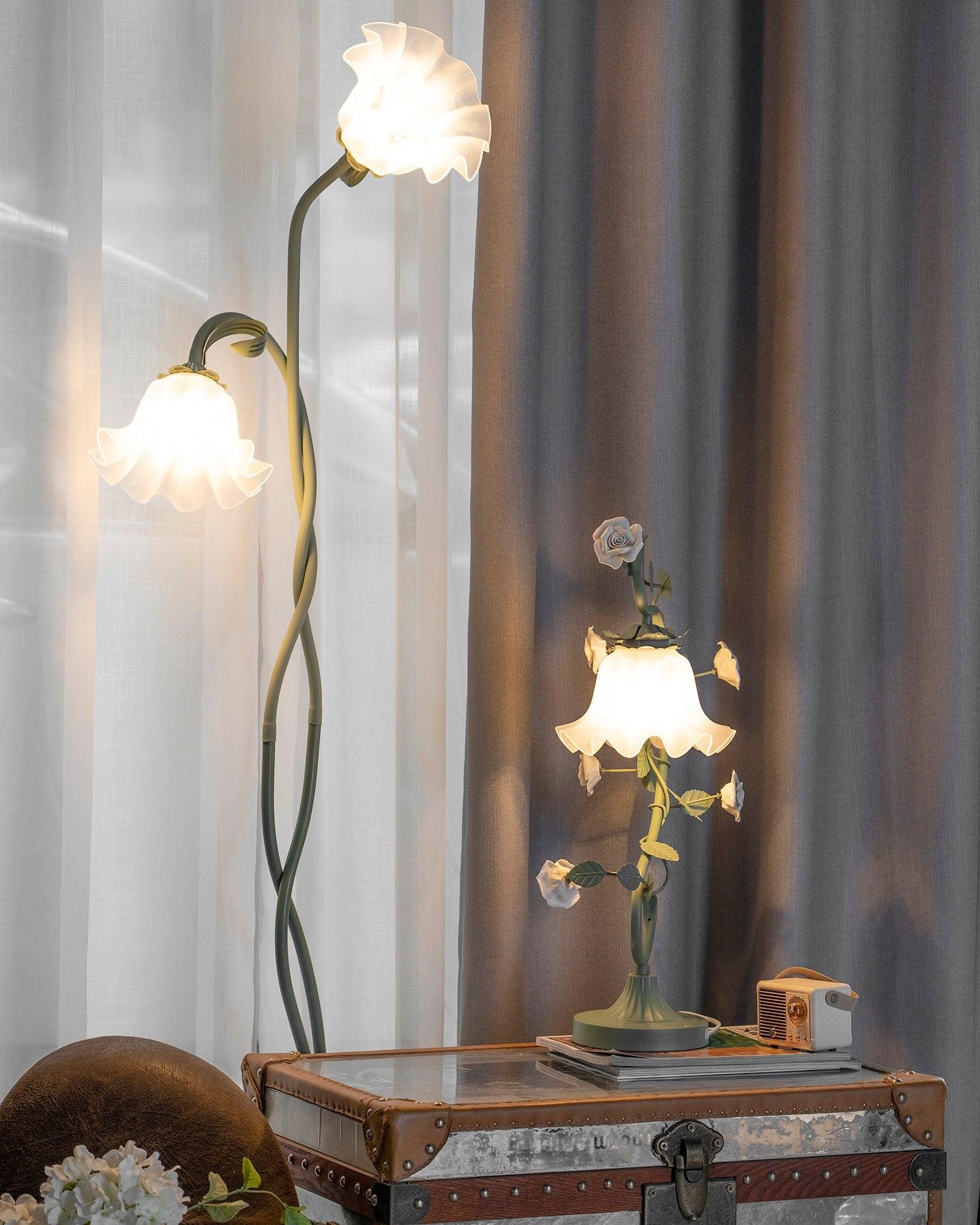 Creatieve multi-kops wikkelbloemvormige vloerlamp HL403