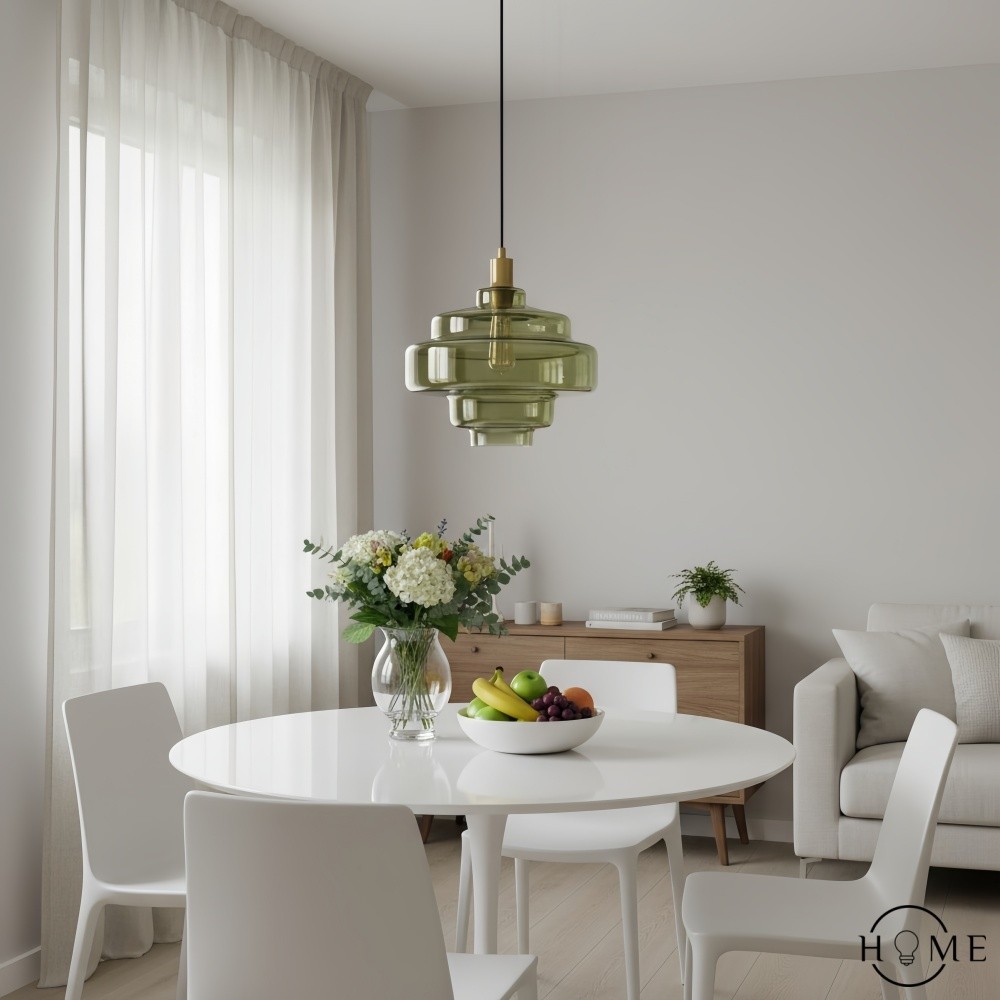 Vintage Hanglamp met Meerdere Lagen - Art Deco Glazen Hanglamp voor Keuken en Woonkamer HL1064