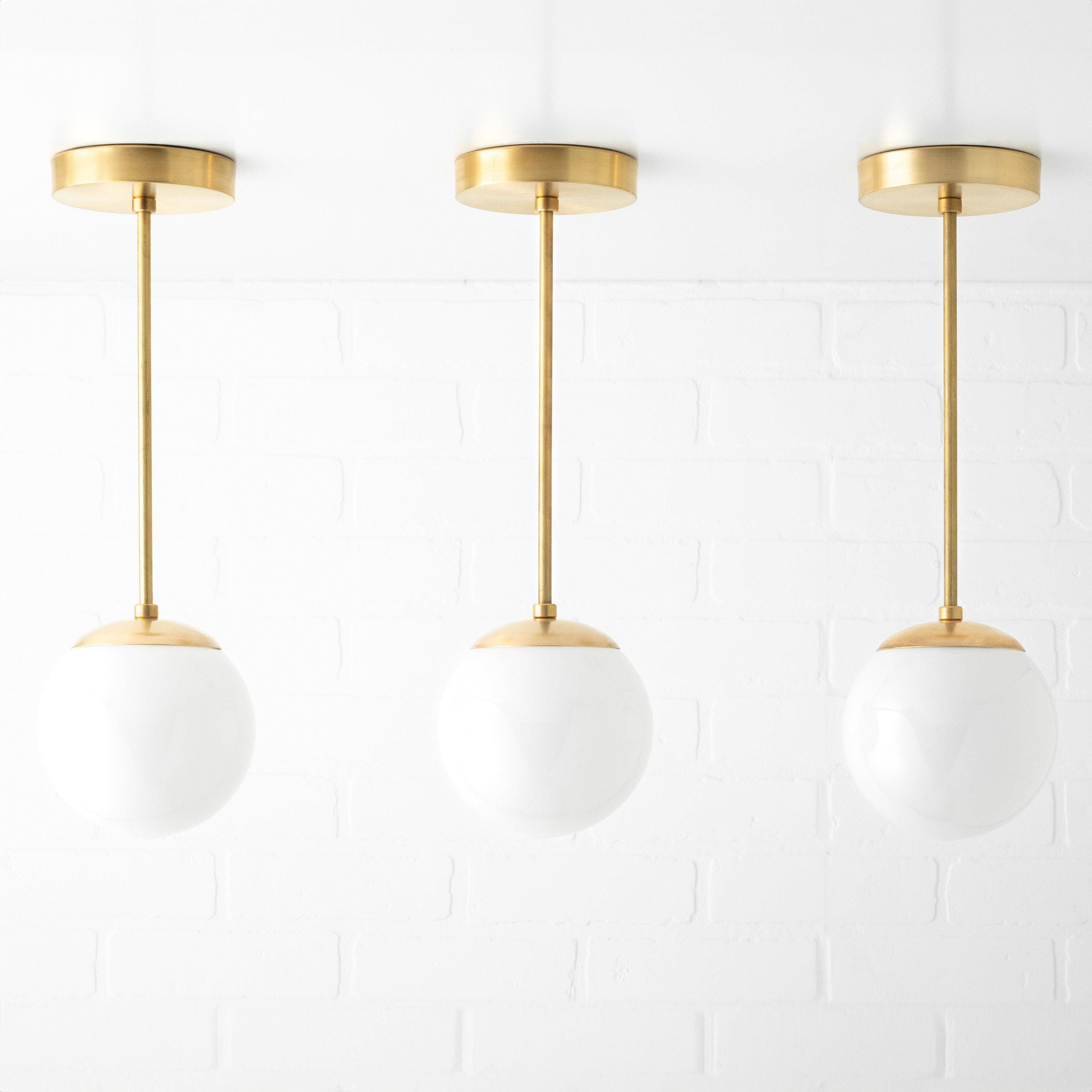 Glorica Glazen Witte Bolvormige Hanglamp - Mid-Century Modern Glazen Hanglamp HL1672