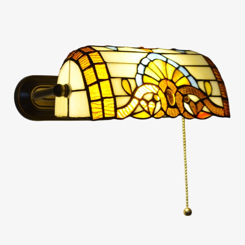 TF Tivanny Wandlamp met bloemenmotief en glas-in-lood - Tiffany-geïnspireerde wandlamp voor slaapkamer of hal HL3546