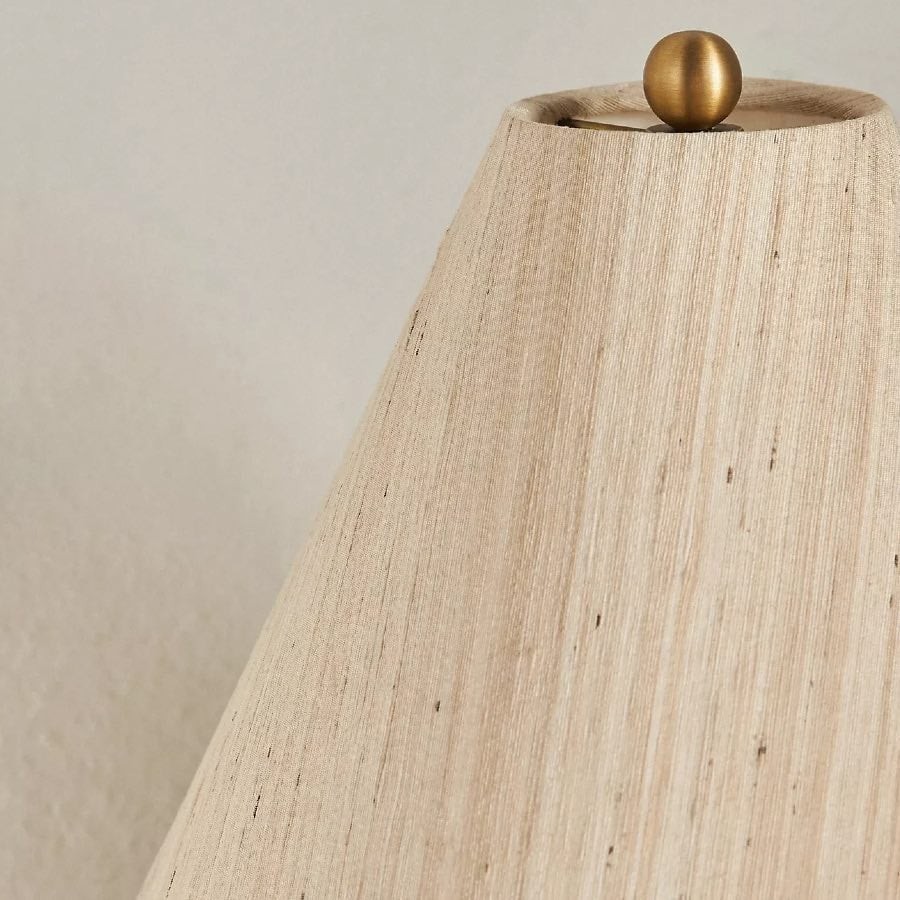 Ceruna keramische tafellamp - taps toelopende linnen kap met wasbestendige coating voor de slaapkamer HL1904
