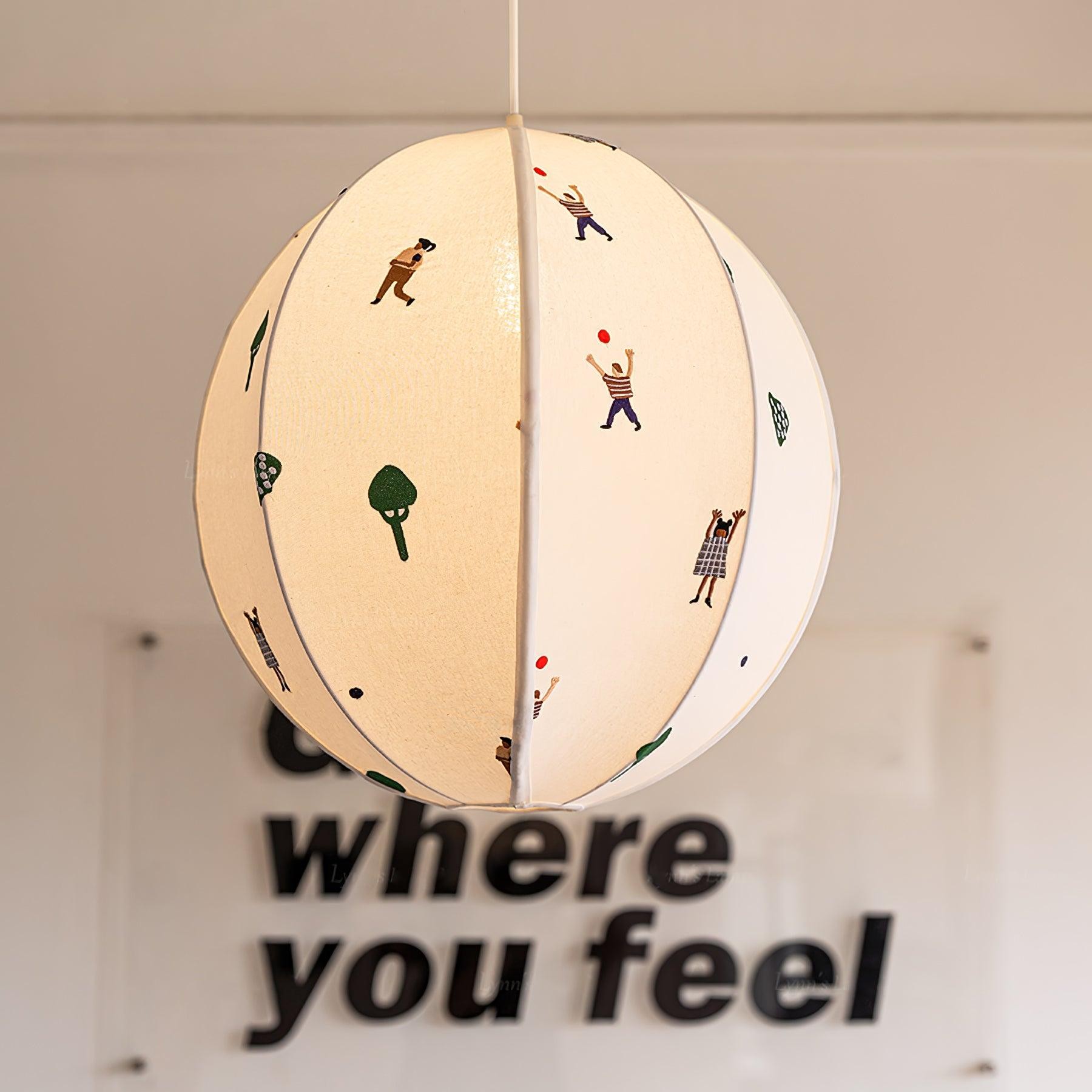 Park geborduurde textiel hanglamp HL634