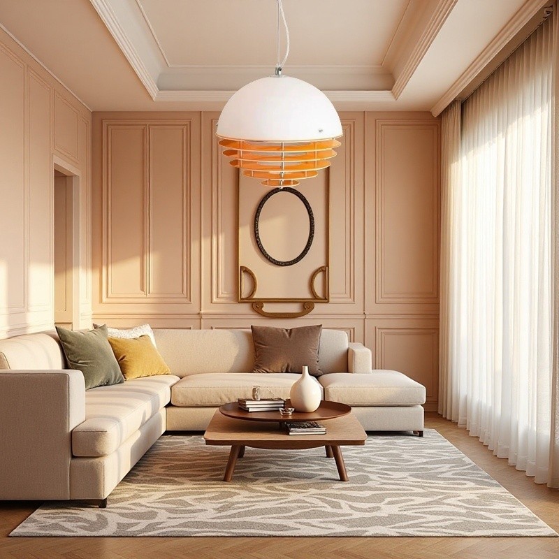Moderne Bauhaus Sunset Atmosphere Bolvormige Hanglamp HL1002